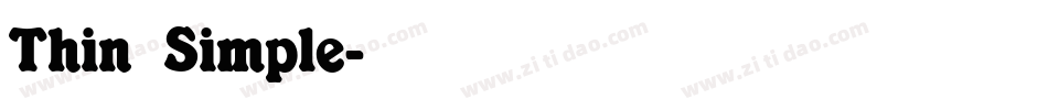 Thin Simple字体转换